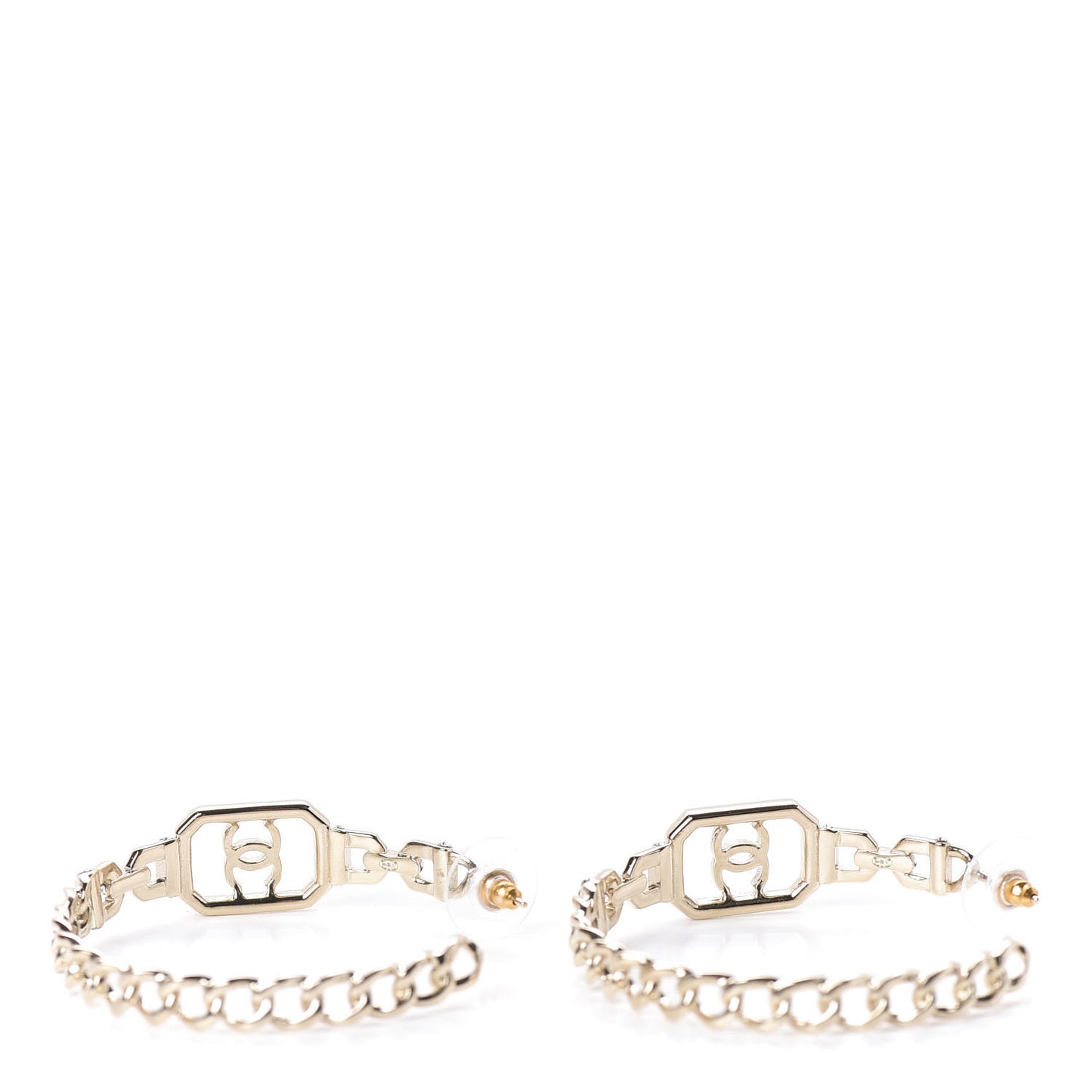 Crystal CC Vendome Hoop Earrings Gold