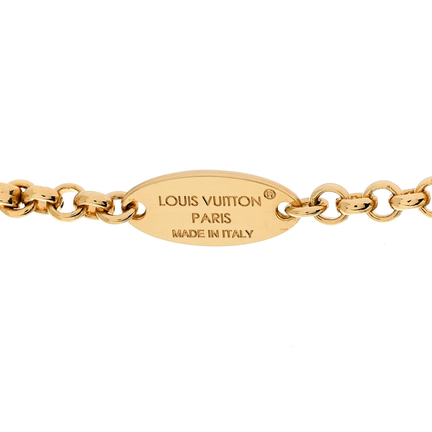 Louis Vuitton Monogram Flower Necklace Gold 7 of 7