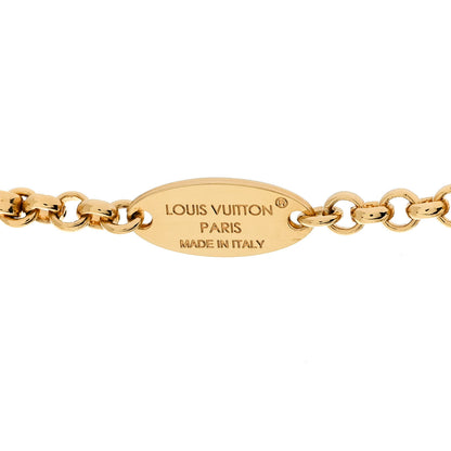 Louis Vuitton Monogram Flower Necklace Gold 7 of 7