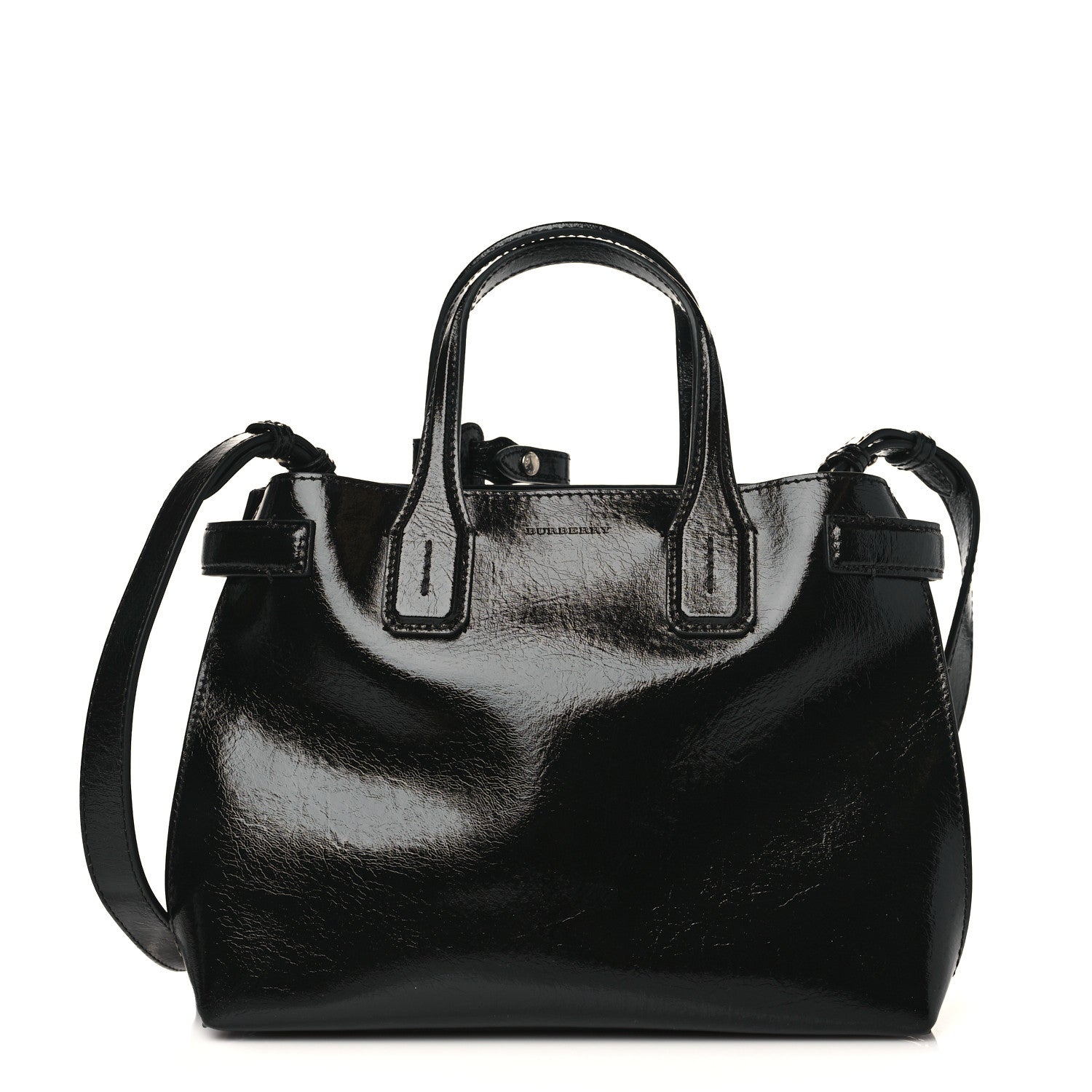 Burberry Soft Calfskin Small Banner Tote Black 1 of 9