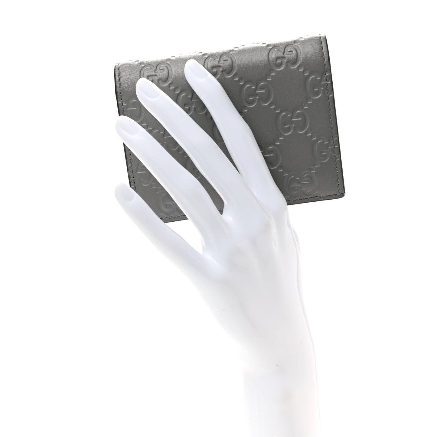 Guccissima Card Case Wallet Grey