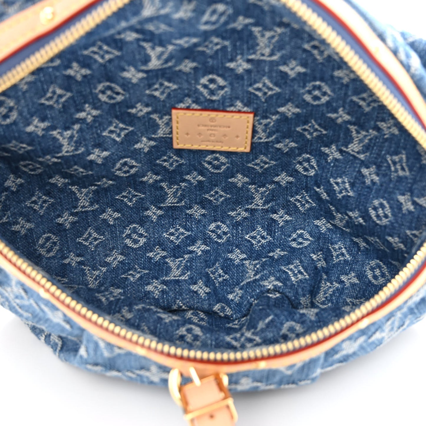 Monogram Denim High Rise Bumbag Blue