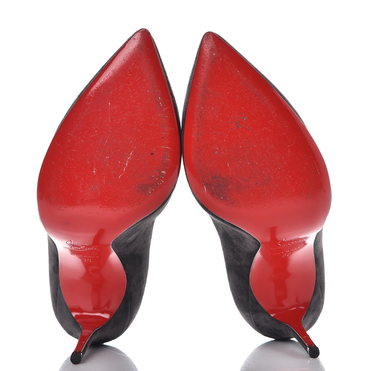 Christian Louboutin Suede Corneille 100 Pumps 38 Grey 7 of 11