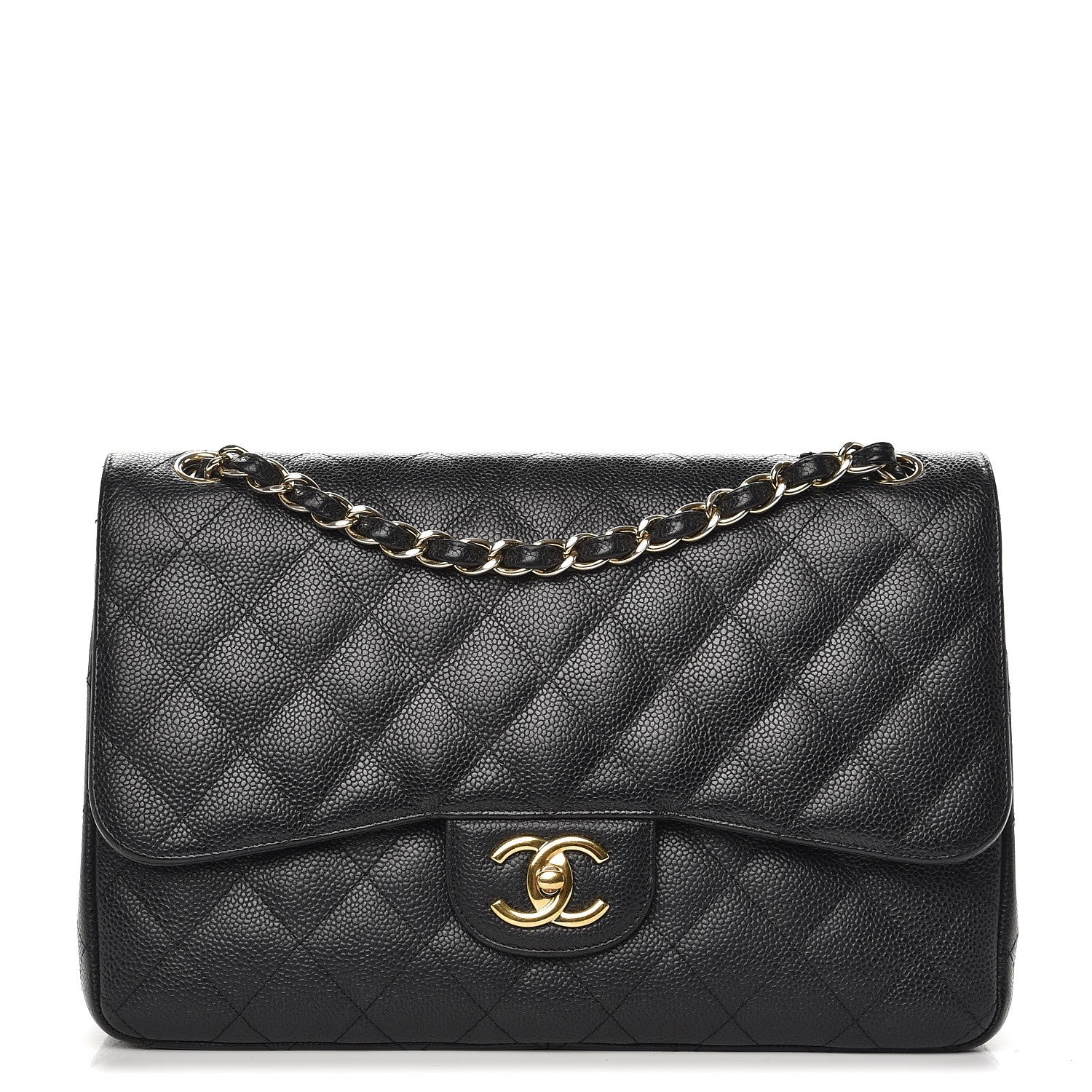 Chanel Caviar Quilted Jumbo Double Flap Black 1 of 18