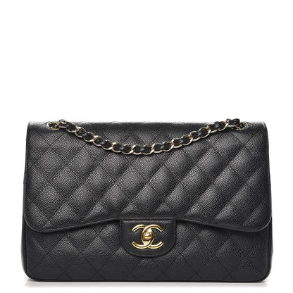 Chanel Caviar Quilted Jumbo Double Flap Black 1 of 18