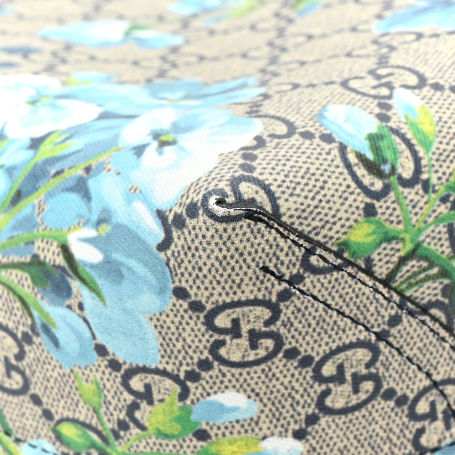 Gucci GG Supreme Monogram Blooms Medium Reversible Tote Beige Blue Navy 18 of 19