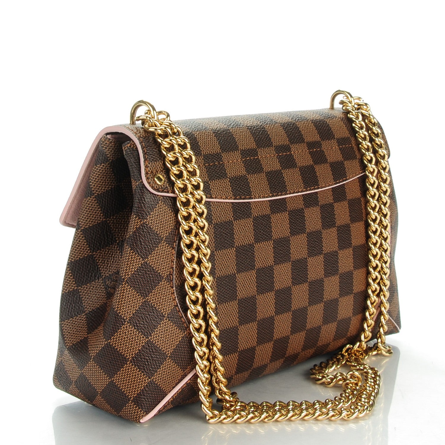 Louis Vuitton Damier Ebene Caissa Clutch Rose Ballerine 3 of 7