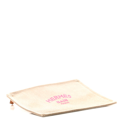 Hermes Toile Small Bain New Yachting Case Bubble Gum 4 of 8