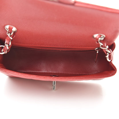 Chanel Caviar Quilted Mini Rectangular Flap Red 5 of 13