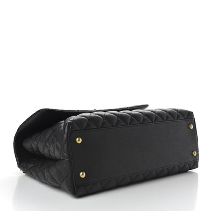 Chanel Caviar Quilted Medium Coco Handle Flap Black 4 of 11