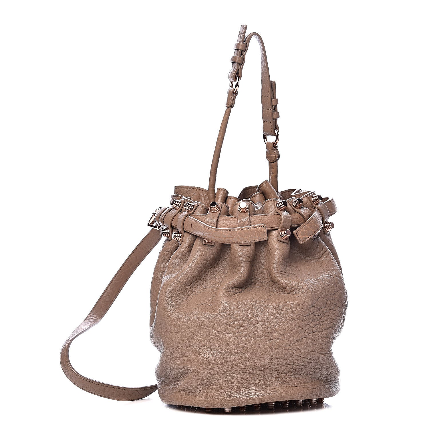 Alexander Wang Pebbled Lambskin Diego Bucket Bag Latte 1 of 17