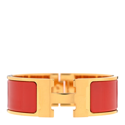 Hermes Enamel Wide Clic Clac H Bracelet GM Red 1 of 4