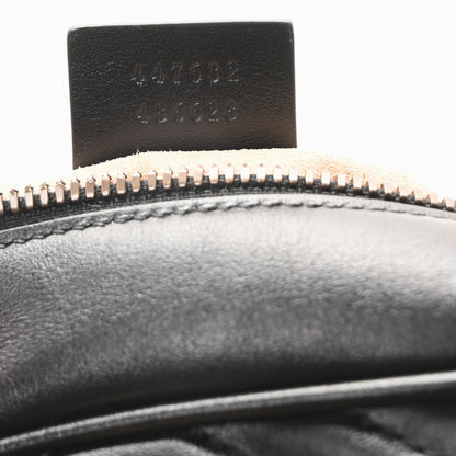 Gucci Calfskin Matelasse Small GG Marmont Chain Shoulder Bag Black 7 of 10