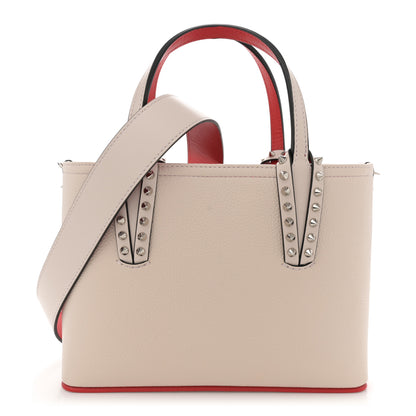 Christian Louboutin Calfskin Spikes Mini East West Cabata Tote Leche 1 of 9