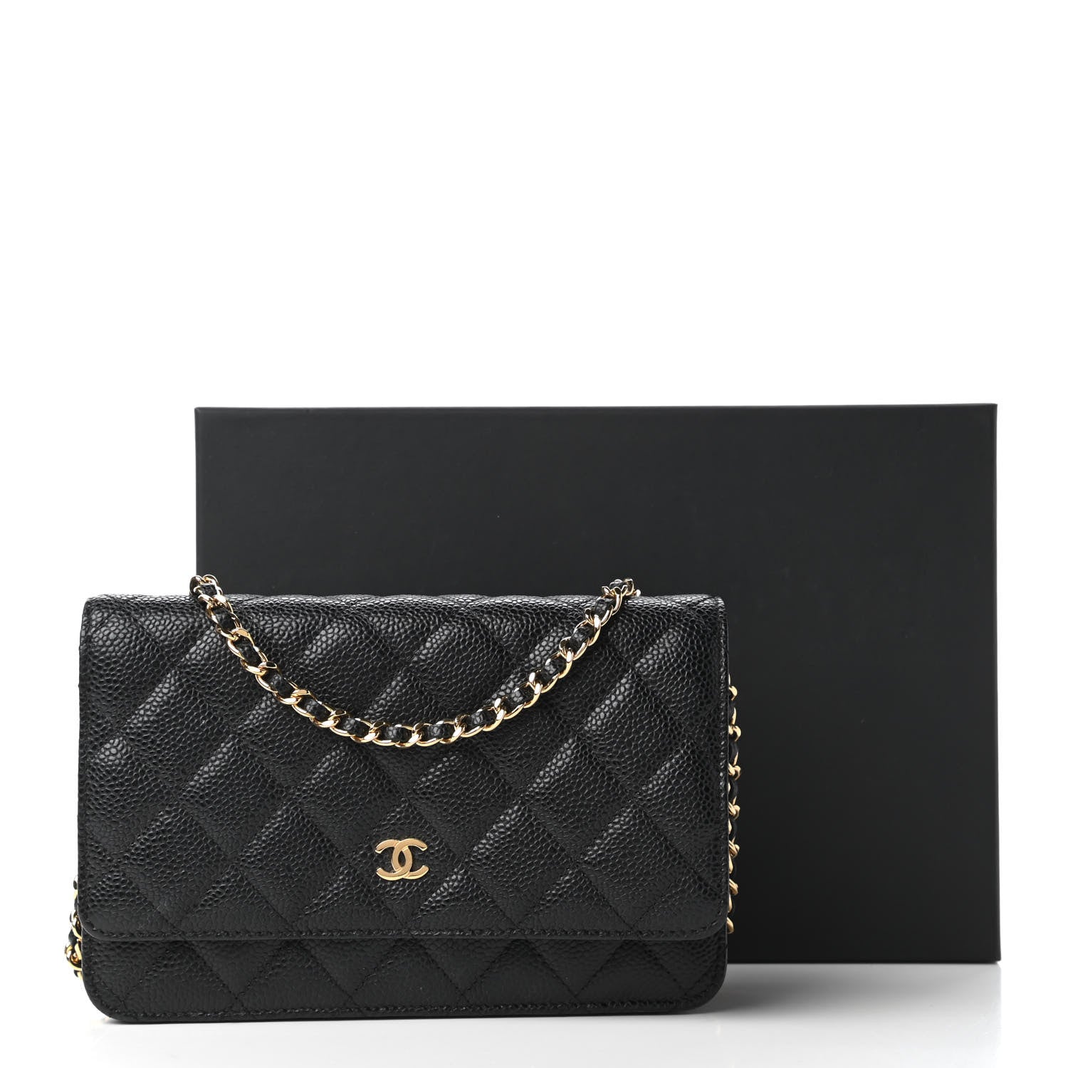 Chanel Caviar Quilted Wallet On Chain WOC Black 12 of 12