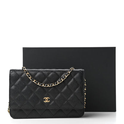 Chanel Caviar Quilted Wallet On Chain WOC Black 12 of 12