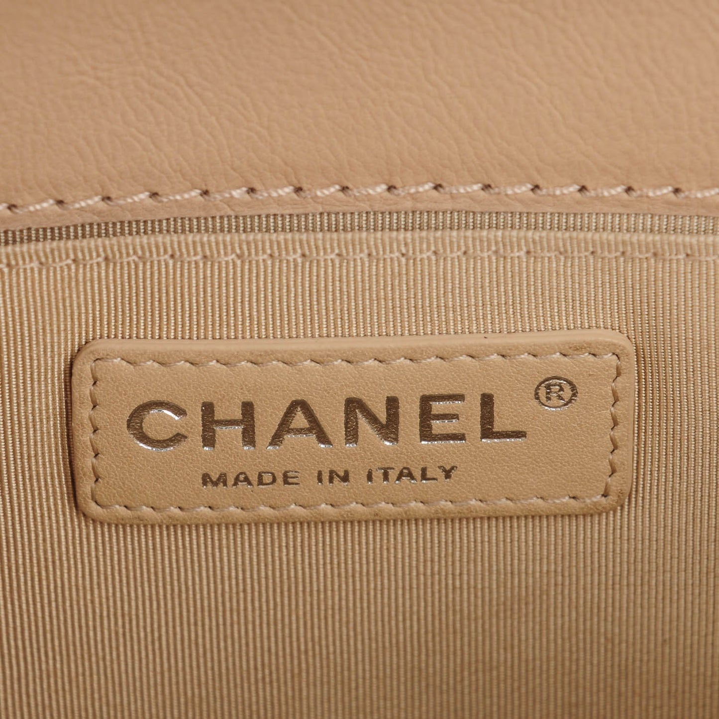 Calfskin Medium Boy Reverso Flap Beige Clair