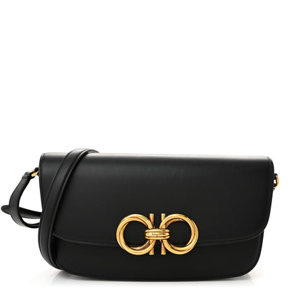 Salvatore Ferragamo Calfskin Small Trapezio Crossbody Black 1 of 10