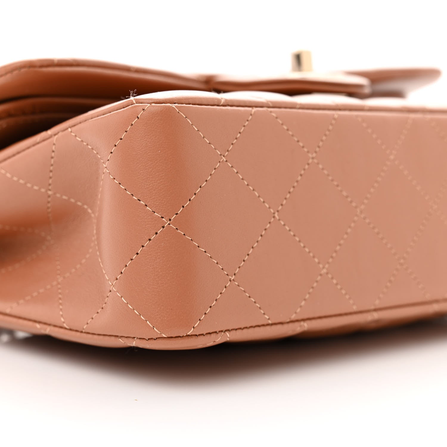 Chanel Lambskin Quilted Small Double Flap Brown 9 of 11