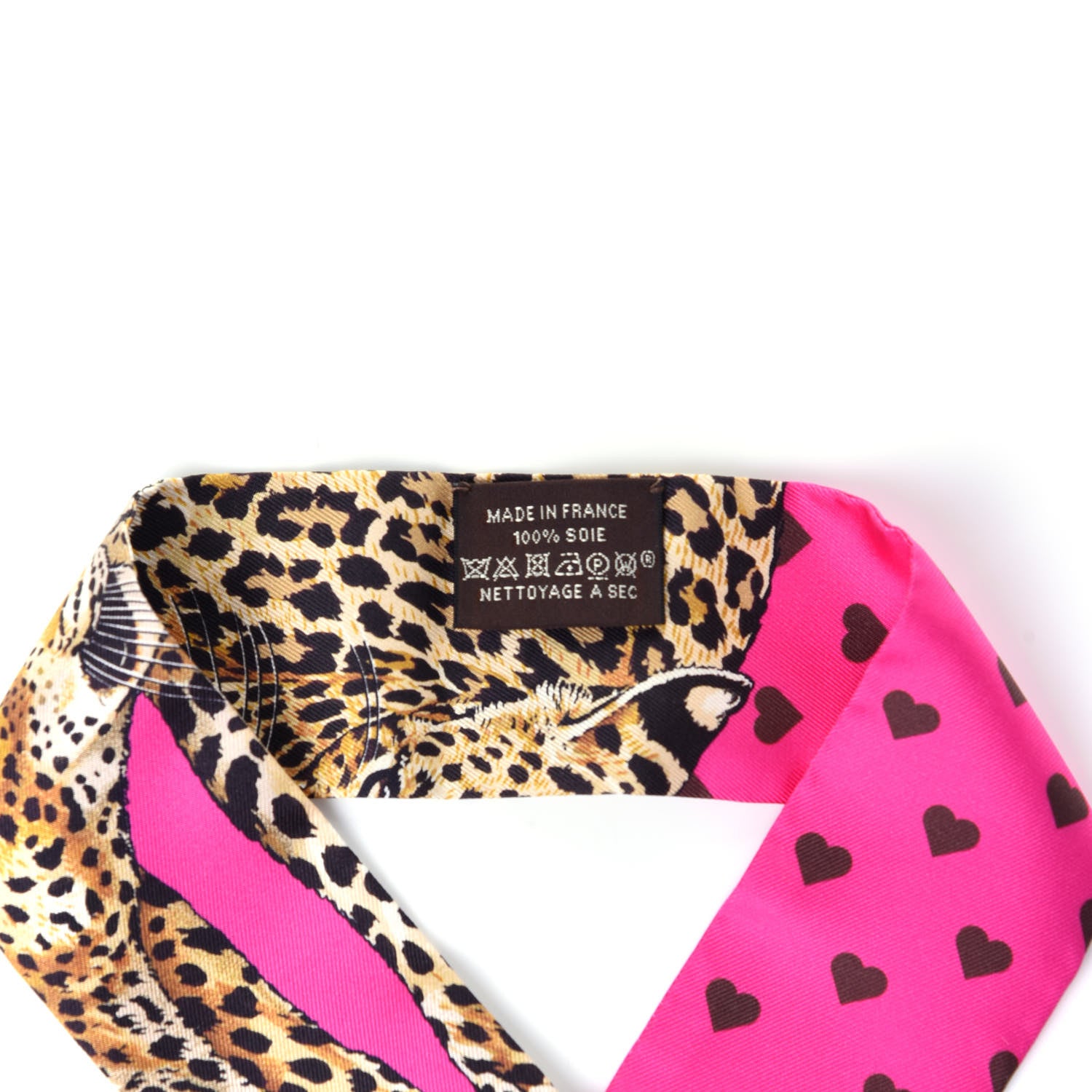 Hermes Silk Jungle Love Love Twilly Rose Vif Bleu Roy 3 of 5