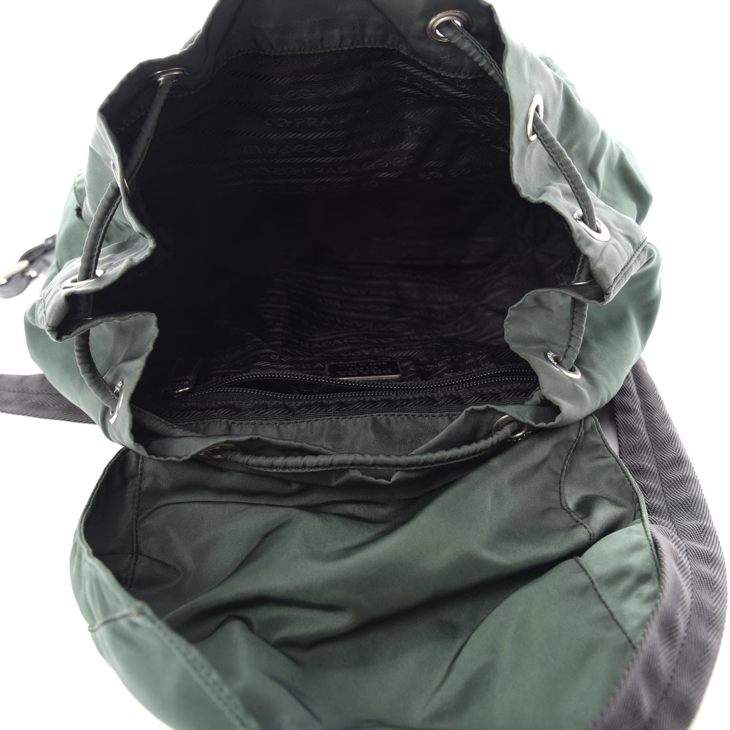 Prada Nylon Vela Large Backpack Green 5 of 15