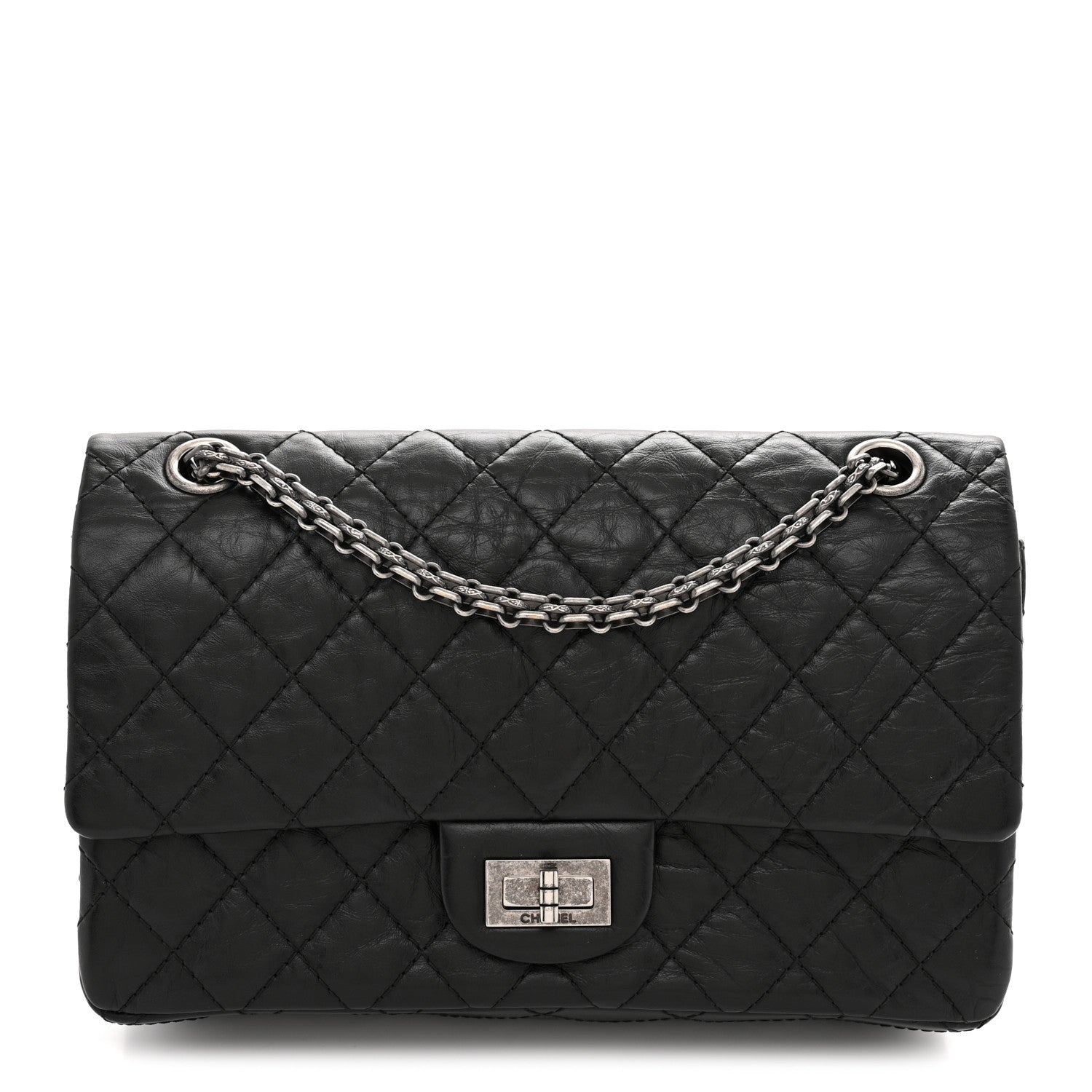 Chanel Aged Calfskin Quilted 2.55 Reissue 225 Flap Black 1 of 11