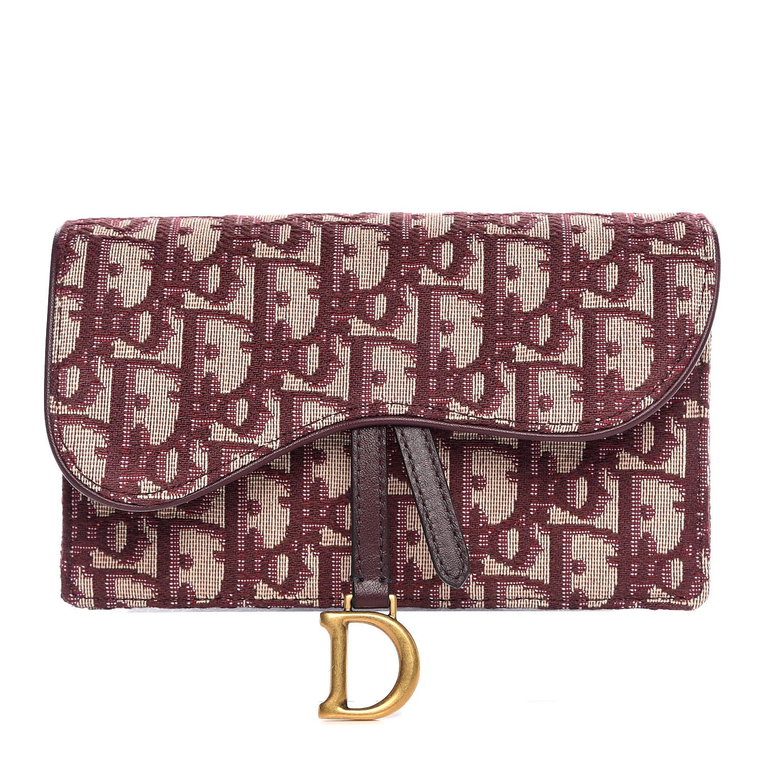 Christian Dior Oblique Saddle Belt Bag Bordeaux 1 of 7