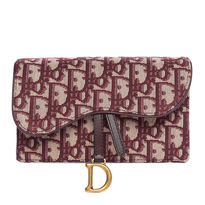 Christian Dior Oblique Saddle Belt Bag Bordeaux 1 of 7