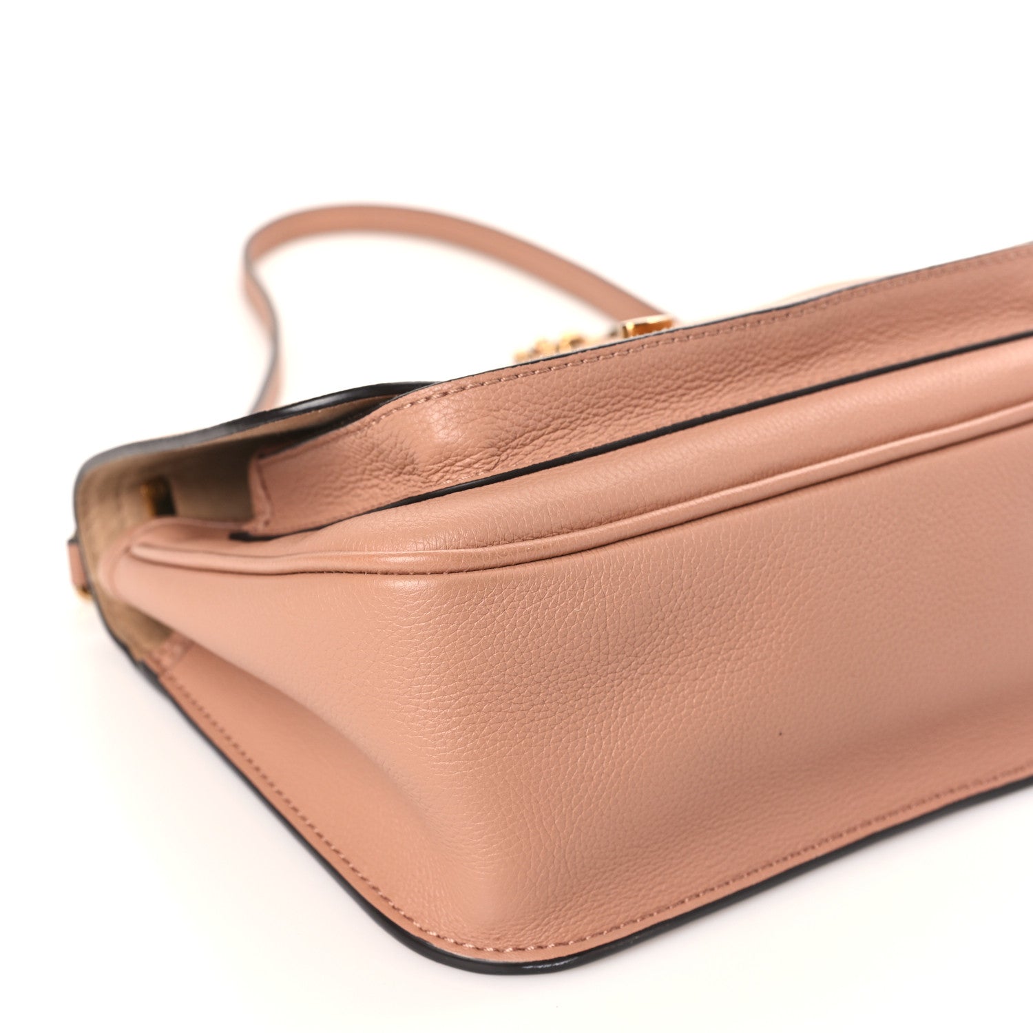 Louis Vuitton Grained Calfskin Lockme Chain Bag PM Rose Silk 7 of 8