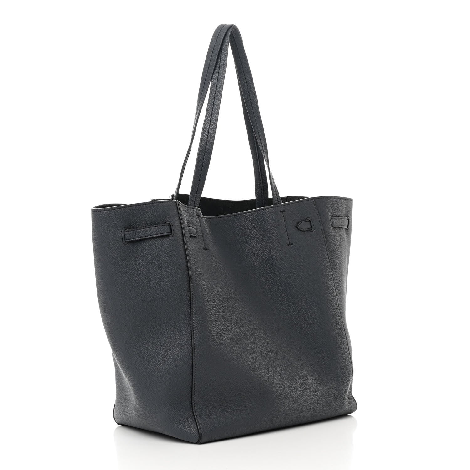 Celine Soft Grained Calfskin Small Belt Cabas Phantom Slate 3 of 12