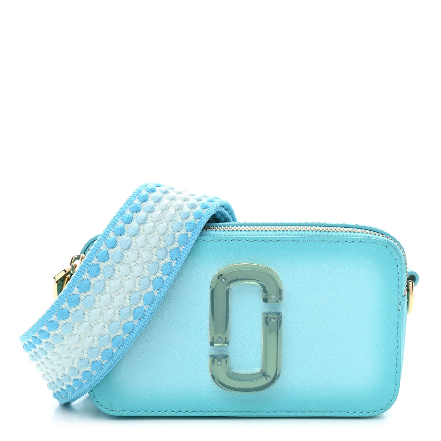 Marc Jacobs Saffiano Ombre Small Snapshot Camera Bag Blue Glow