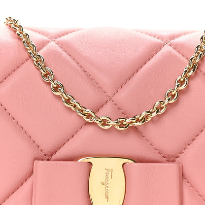 Salvatore Ferragamo Nappa Quilted Ginny Crossbody Blush 7 of 10