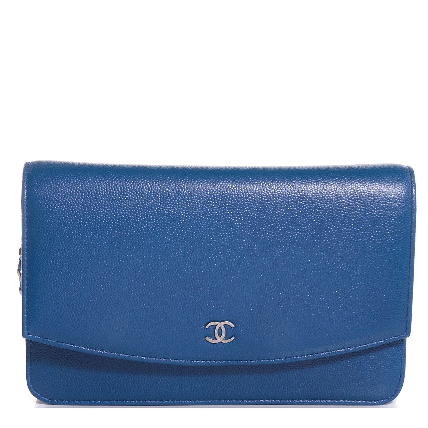 Chanel Caviar Sevruga Wallet on Chain WOC Blue 1 of 9
