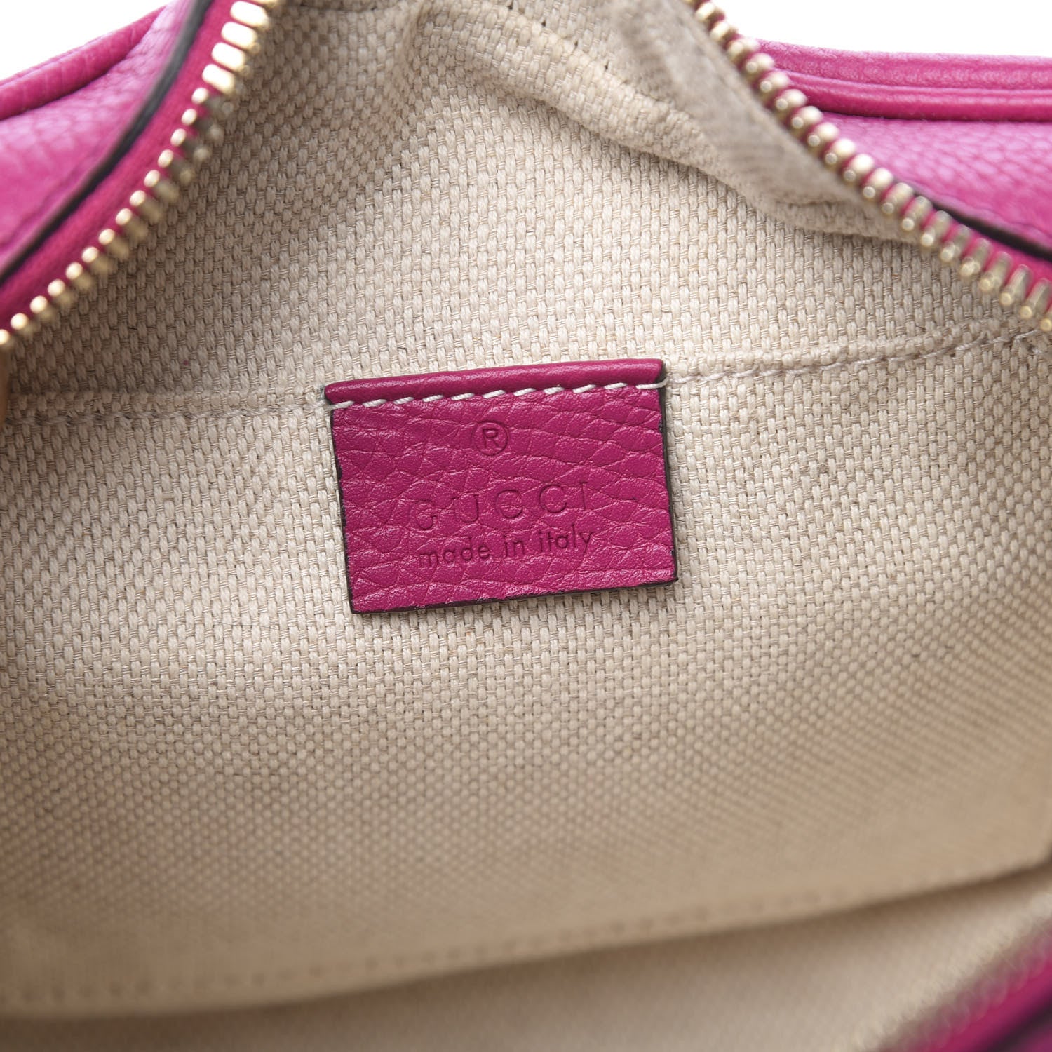 Gucci Pebbled Calfskin Small Soho Disco Bag Bright Bougainvillea 6 of 9