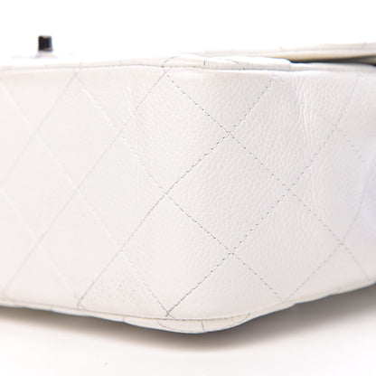 Chanel Caviar Quilted Jumbo Double Flap White 15 of 19