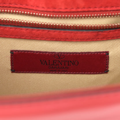 Valentino Garavani Patent Monochrome Small Glam Lock Rockstud Flap Rosso Valentino 5 of 11