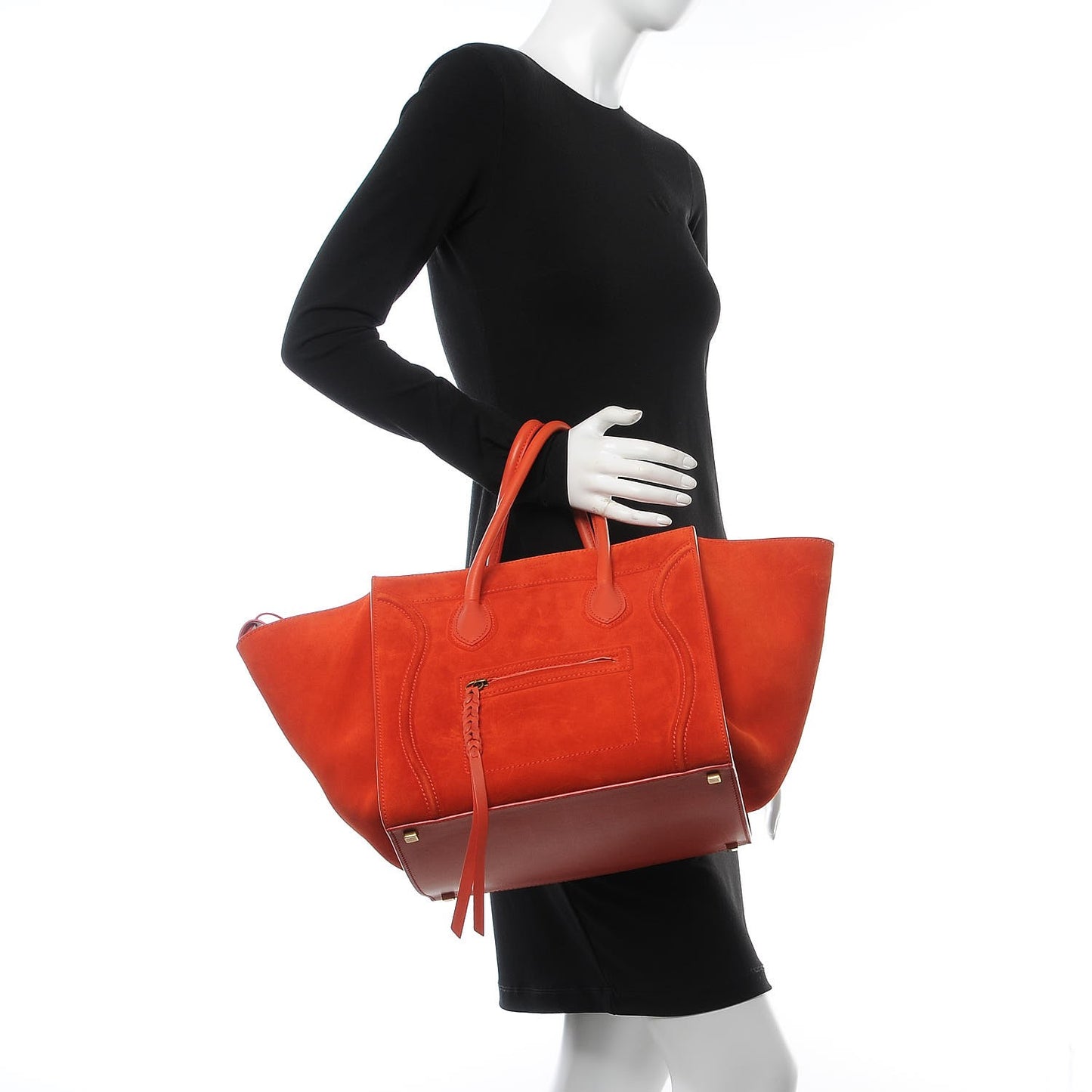 Suede Medium Phantom Luggage Bright Orange