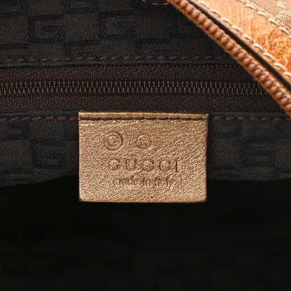 Gucci Satin Monogram Half Moon Hobo Bronze 6 of 10