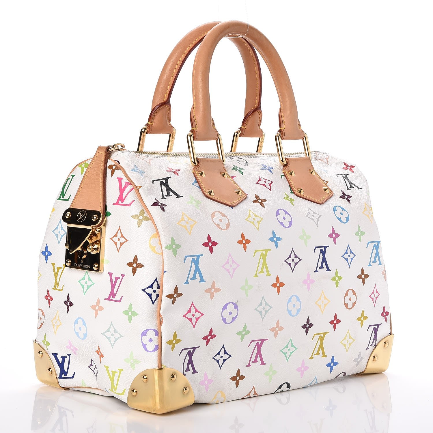 Louis Vuitton Monogram Multicolor Speedy 30 White 3 of 9