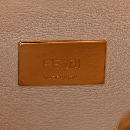 Fendi Vitello Tahiti Burro Bi-Color Medium Peekaboo Iconic Essentially Satchel Maya Camelia Confetto 6 of 10