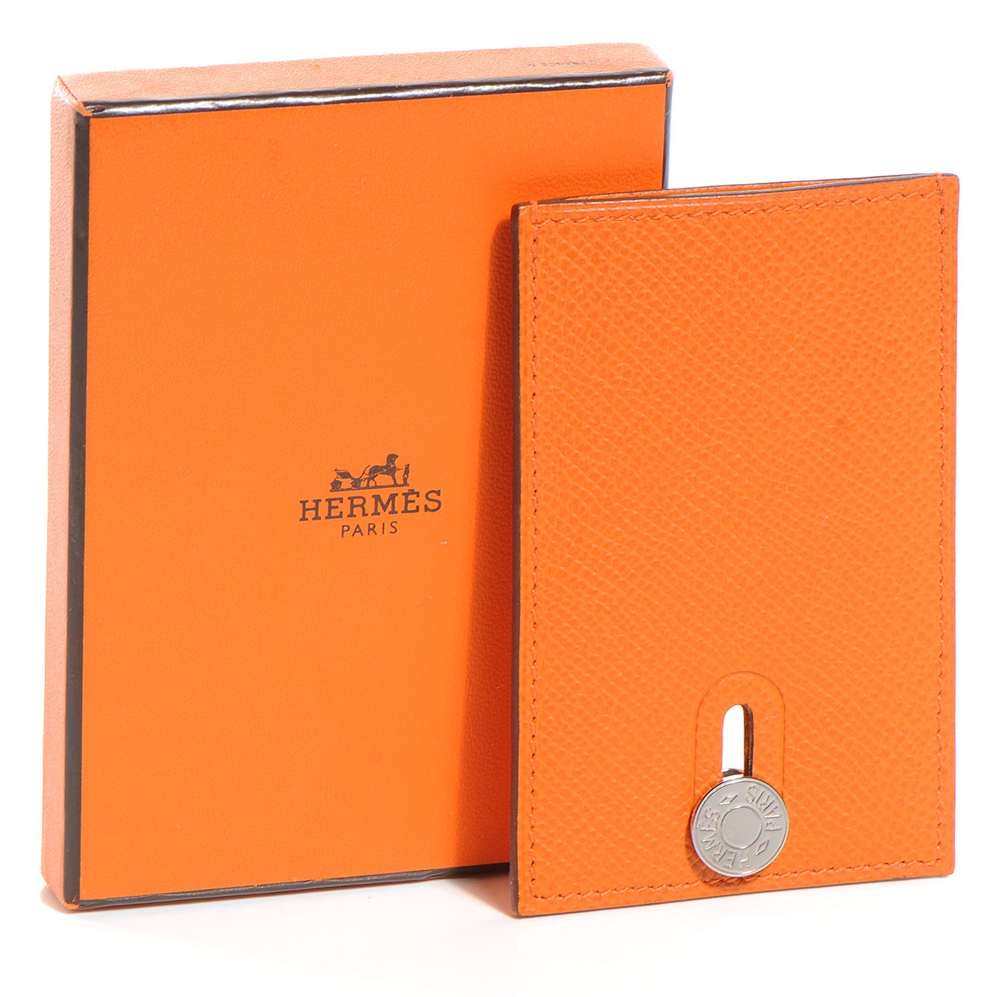 Epsom Diabolo Card Holder Case Orange