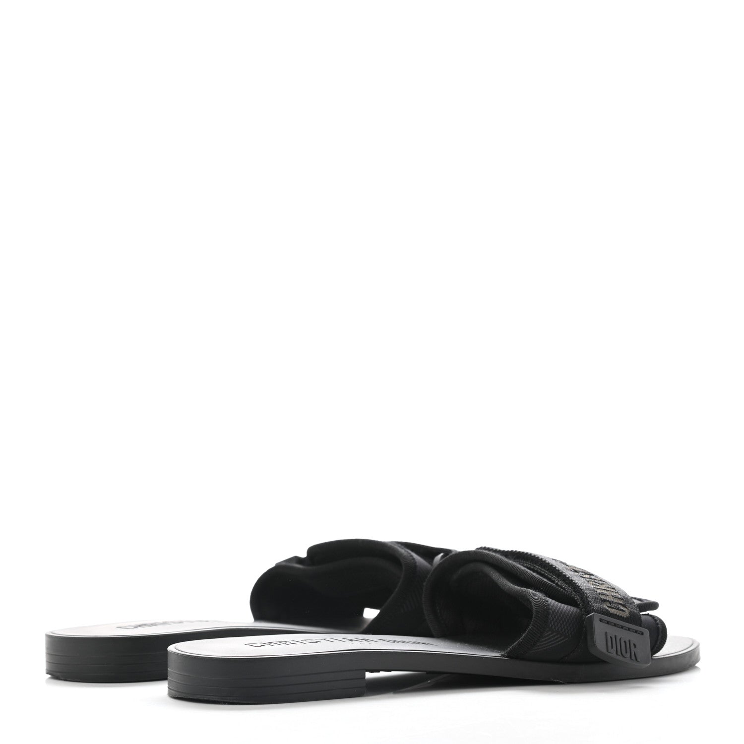 Christian Dior Technical Stretch Fabric Camouflage Dio(r)evolution Slide Sandals 39 Black Military 4 of 7