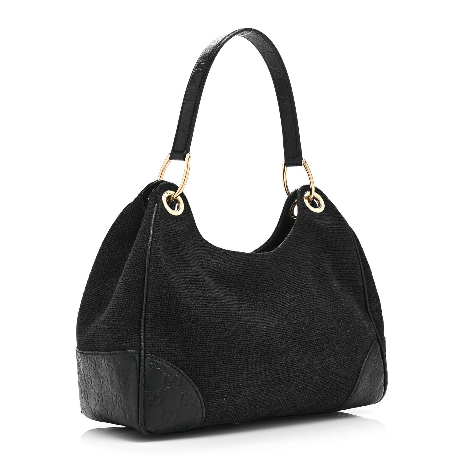Gucci Canvas Guccissima Hobo Black 3 of 12