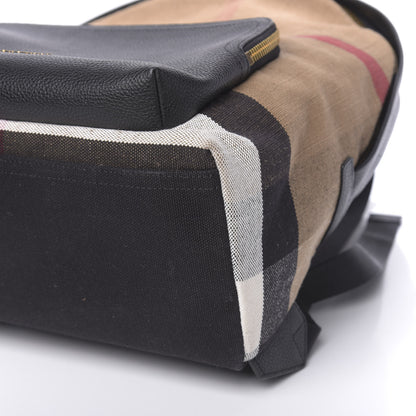 Burberry Mega Check Calfskin Abbeydale Simple Backpack Black Camel 10 of 10