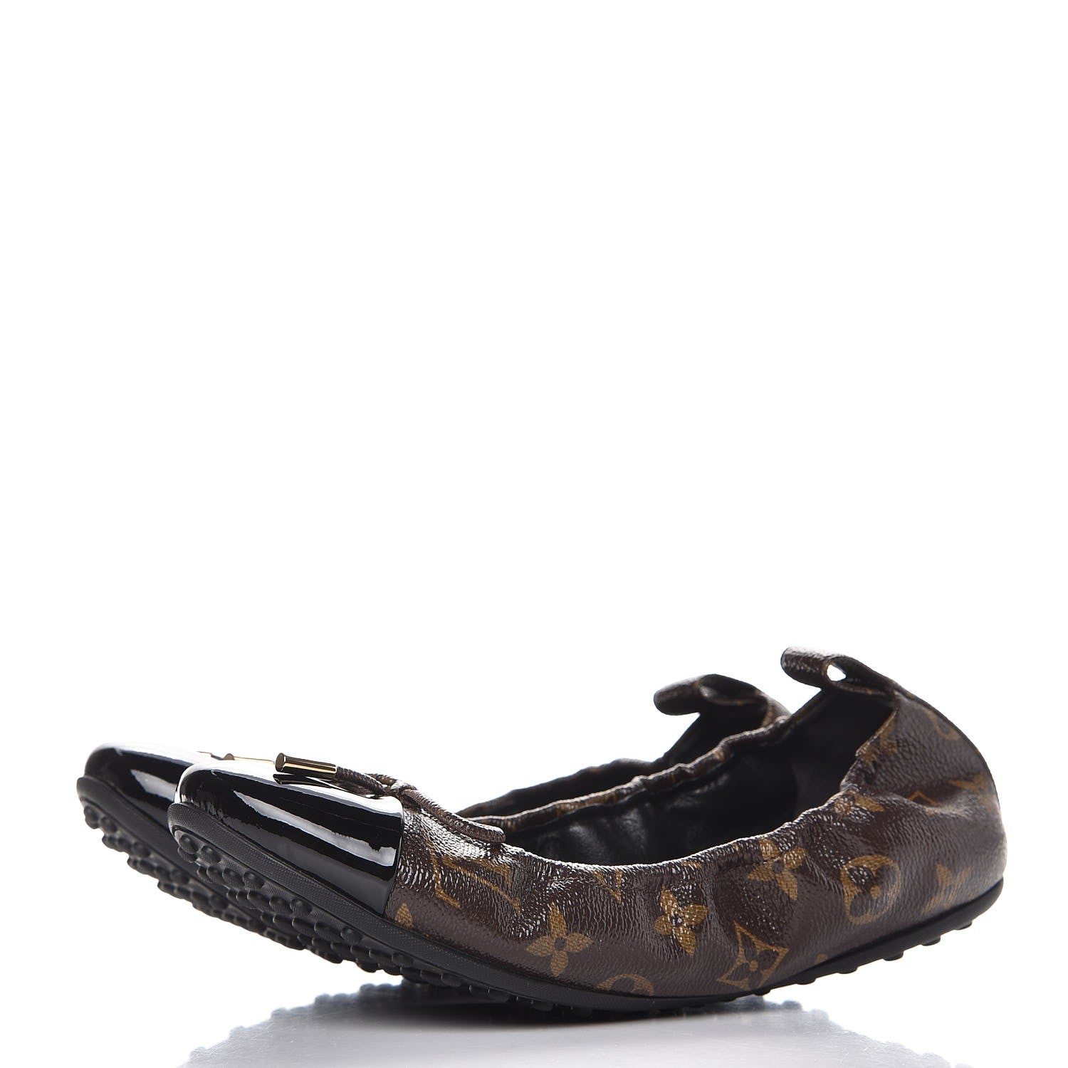 Louis Vuitton Monogram Flirty Ballerina Flats 37.5 Black 3 of 10
