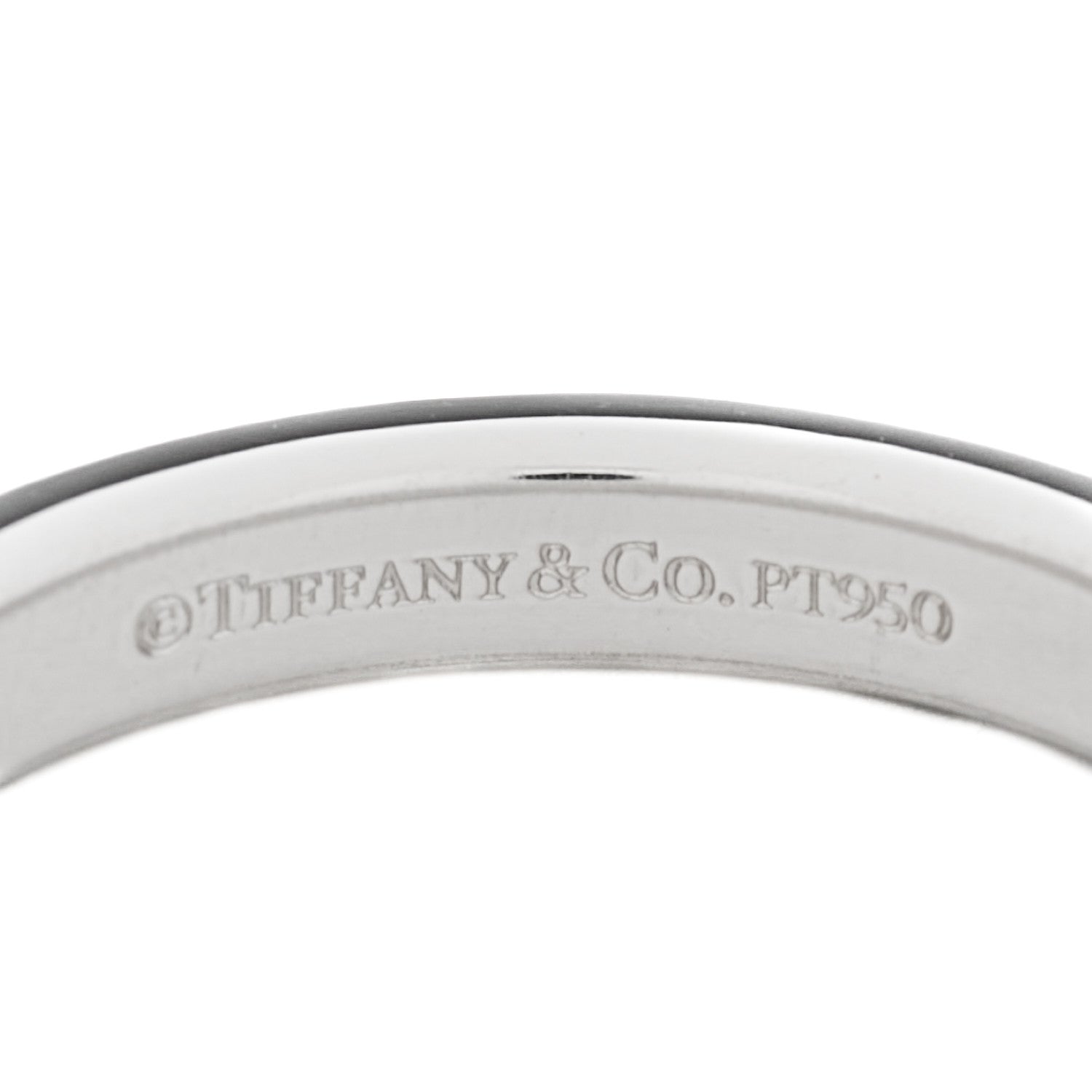 Tiffany Platinum Diamond Logo Band Ring 49 4.75 4 of 4