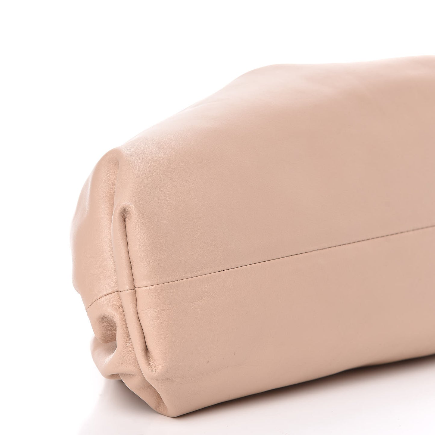 Smooth Butter Calf The Pouch Oversized Clutch Nude