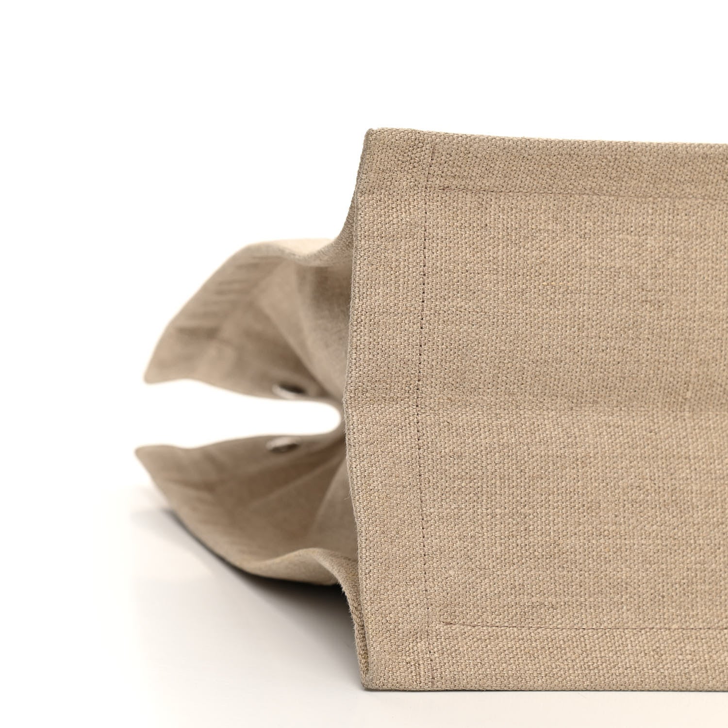Saint Laurent Linen Calfskin Rive Gauche Tote Optic White 8 of 10