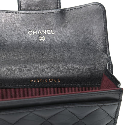 Chanel Aged Calfskin Quilted Reissue Flap Card Holder Black 7 of 10