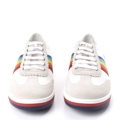Gucci Suede Rainbow Womens G74 Sneakers 35 White 2 of 9
